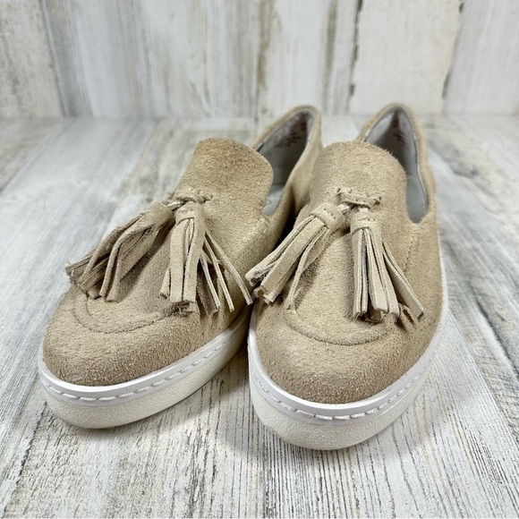 Franco Sarto Suede Slip On Loafers Tassel Detail #218 - Picture 3 of 9